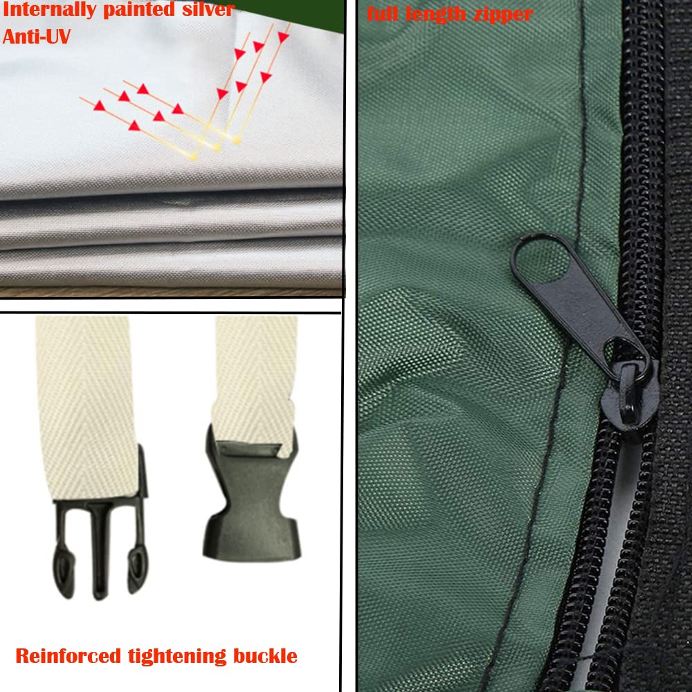 Sac de rangement vertical pour sapin de Noël en tissu Oxford 600D très résistant étanche à la poussière pour arbres artificiels de 2,1 m de haut (sans support)