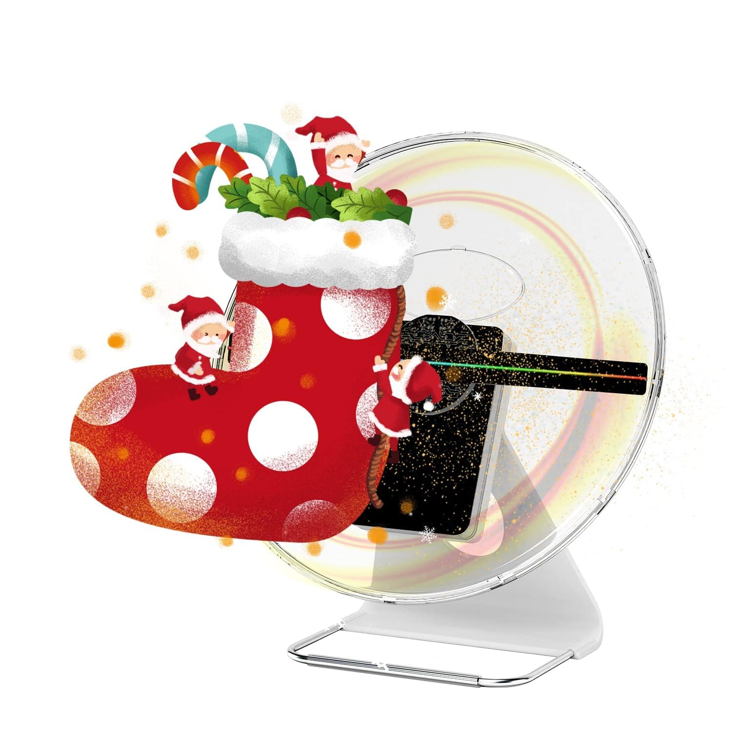 ZuZu 3D Hologram Fan with WiFi, 512PX Hi-Resolution 12" Holographic Video Projector Table Top Fan-image-13