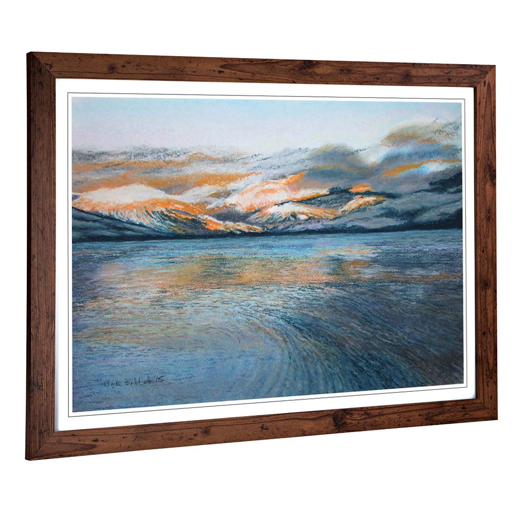 Big Box Art Framed Print of Joseph Mallord William Turner View from Birchwood HIL Design | Wall Art Picture| Home Decor for Kitchen, Living Room, Bedroom, Office, Walnut, A2 / 24.5x18 Inch / 62x45cm