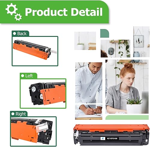 Miniatura 5 de Aztech Cartucho de tóner de repuesto compatible para HP 131X 131A CF212A para HP Pro 200 Color M251nw M251n MFP M276n M276nw Tinta de impresora