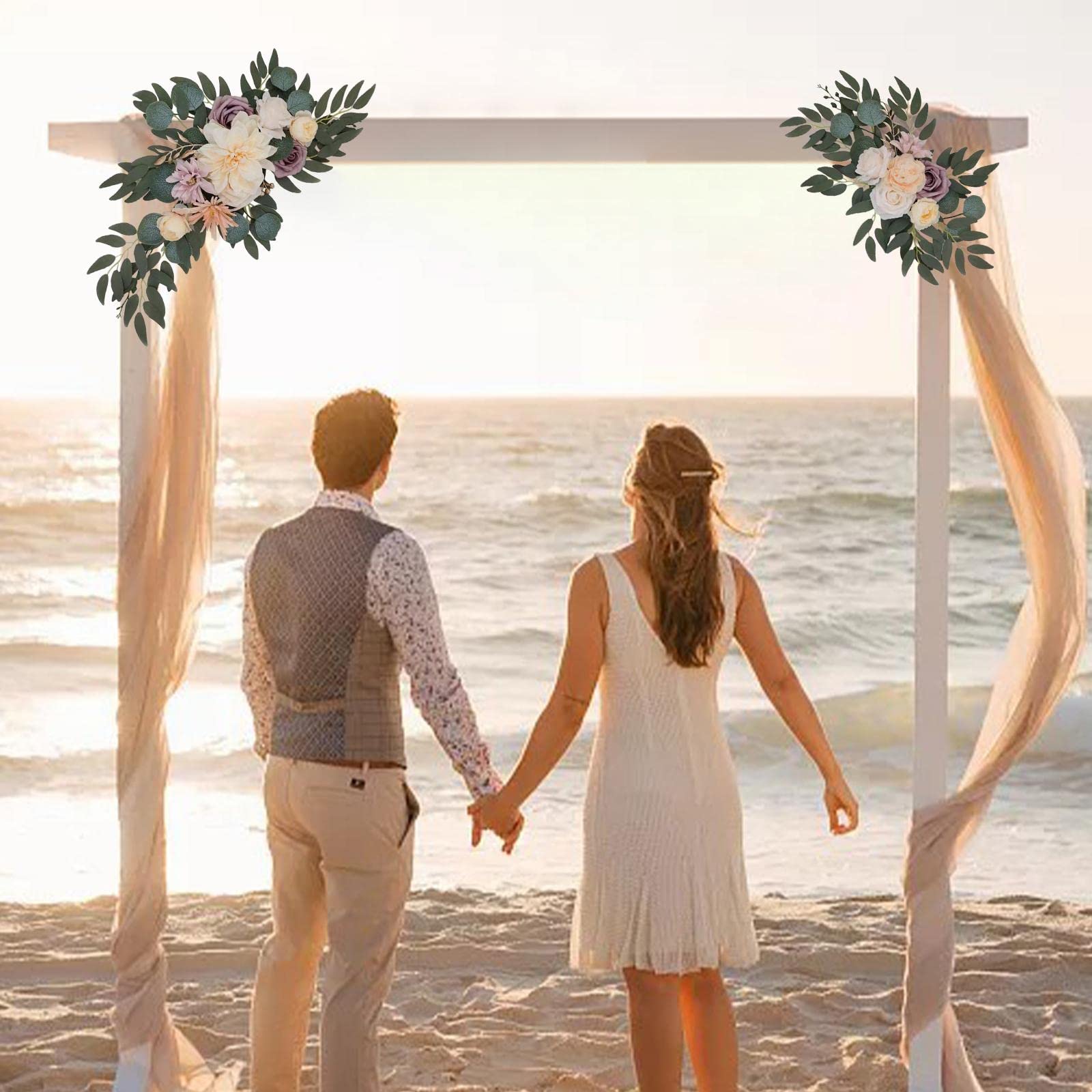 2 de Boda, Flores, Girasoles, Decoración, Estilo Rústico, para Puerta Trasera, Fiesta, Opción 3C