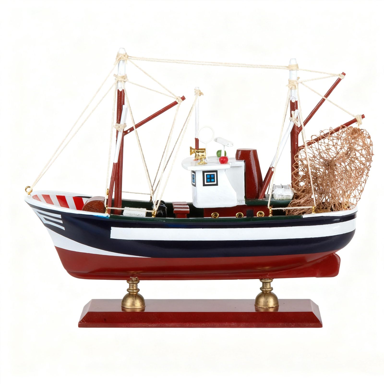 YLME Maquette De Bateau De Pêche Maquette Finie De Bateau De Pêche Simulé Décorations De Modèle De Bateau De Pêche en Bois Massif en Bois De Chalutier d'europe du Nord,C