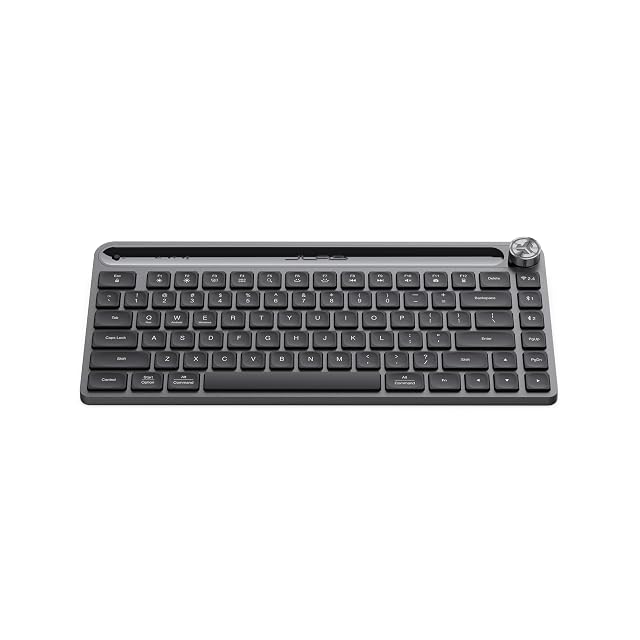 JLab JLab Epic Mini Wireless Keyboard, Bluetooth or USB dongle, Multi-Device, Media knob, Backlit, Black
