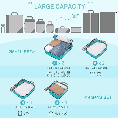 Miniatura 4 de Gonex cubos de compresión para embalaje, almacenamiento organizadores en cubo de malla extendible