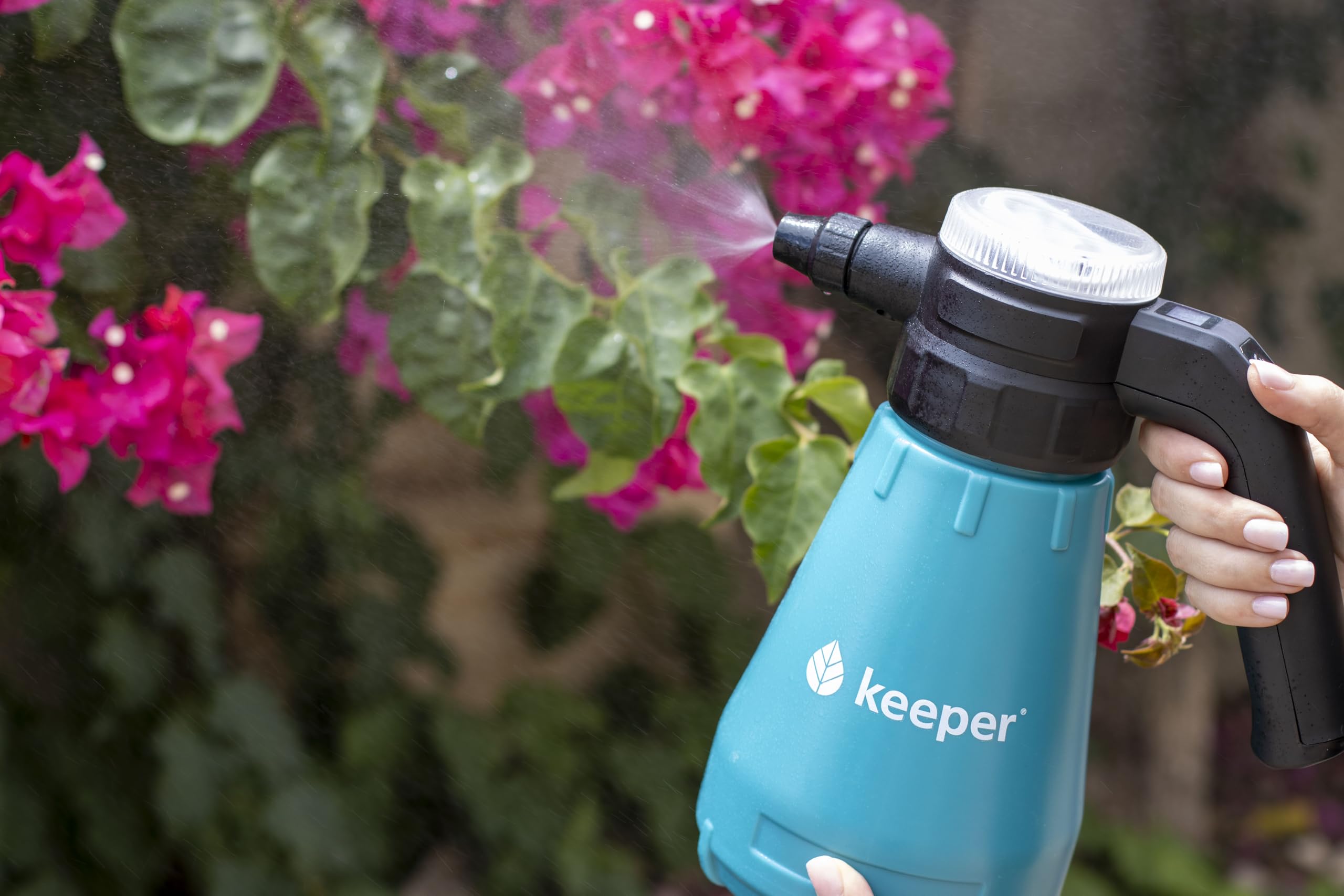 KEEPER Pulvérisateur Électrique 2 L avec Écran LED - Batterie Rechargeable Lithium, 110 Min d'Autonomie - Réservoir Gradué pour Jardin et Plantes