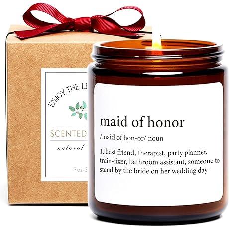 Maid of Honor Definition Candle: A Luminous Tribute to Your Bridal Party