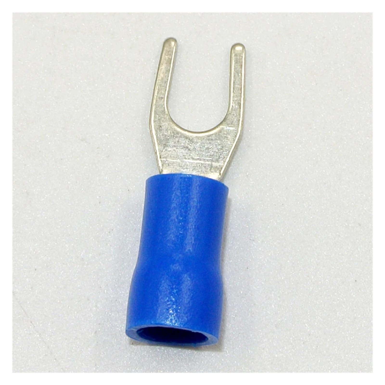 REIUAFWYGV 1000PCS SV2-4 Crimp Spade Wire Connector 16~14AWG #8 27AMP Blue Fork Terminal