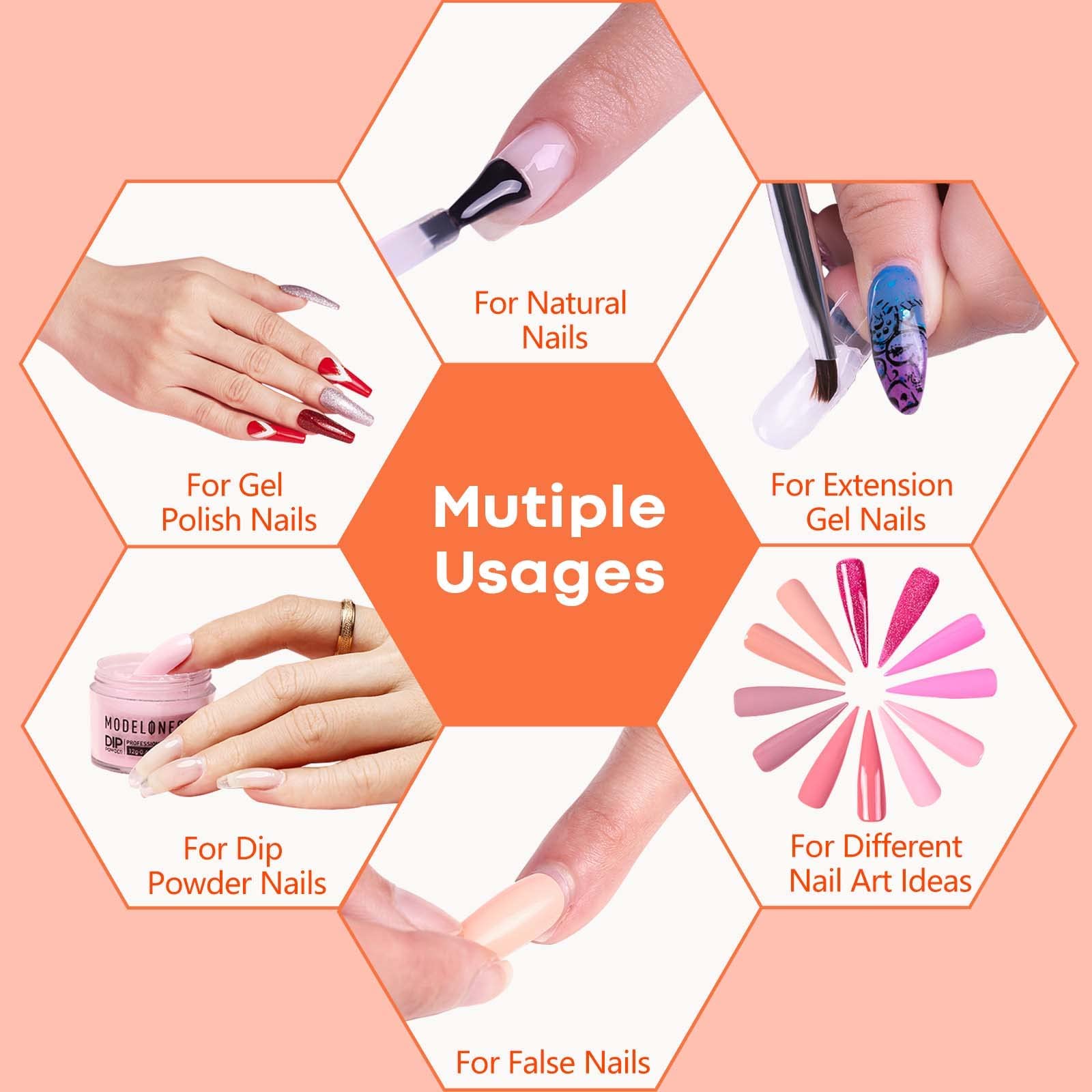 Modelones Base et Top Coat Vernis Semi Permanent, No Wipe avec Primer Ongle Gel Nail Prep Vernis Pour Manucure Kit Ongle UV Complet 10ML