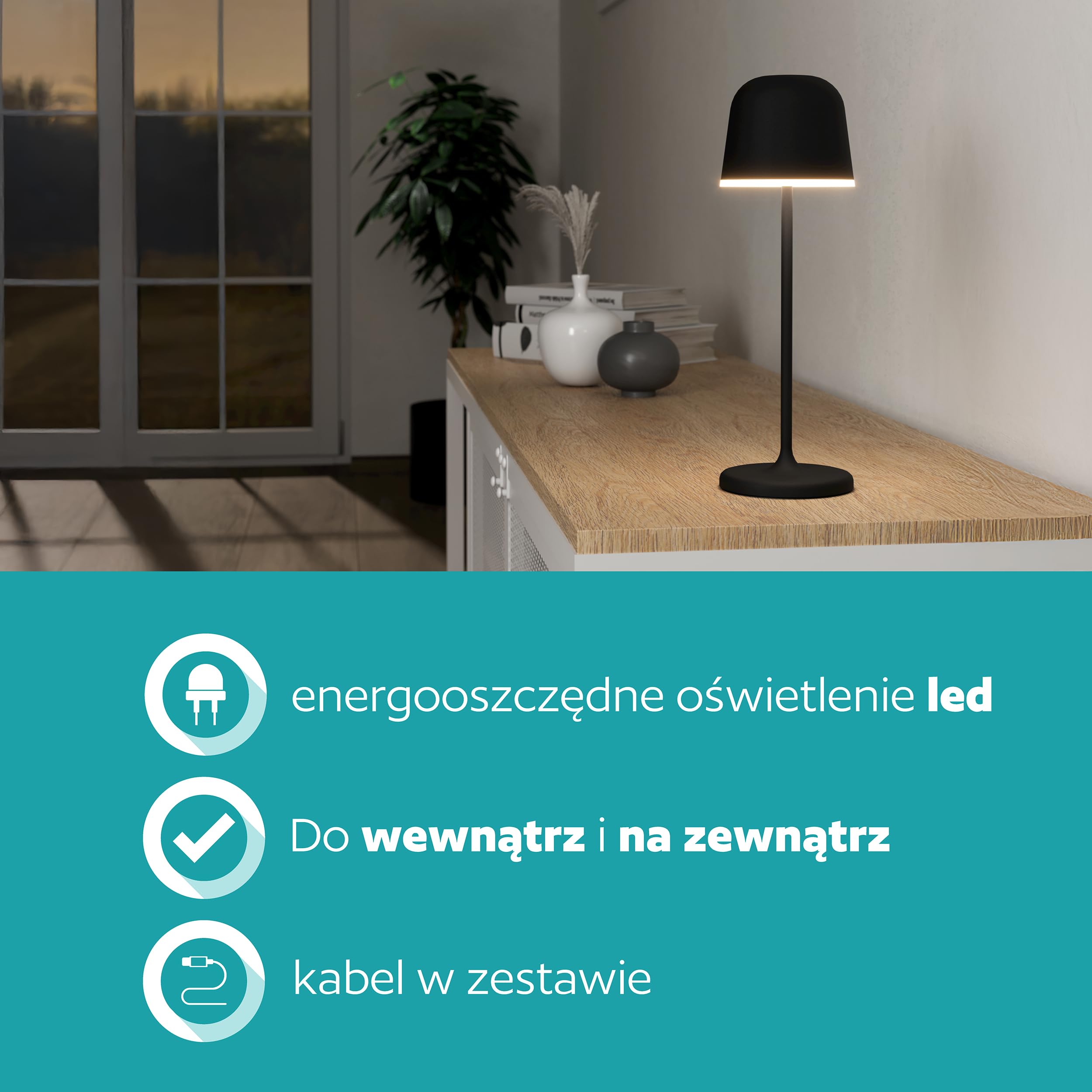 EGLO LED lampa stołowa zewnętrzna Mannera