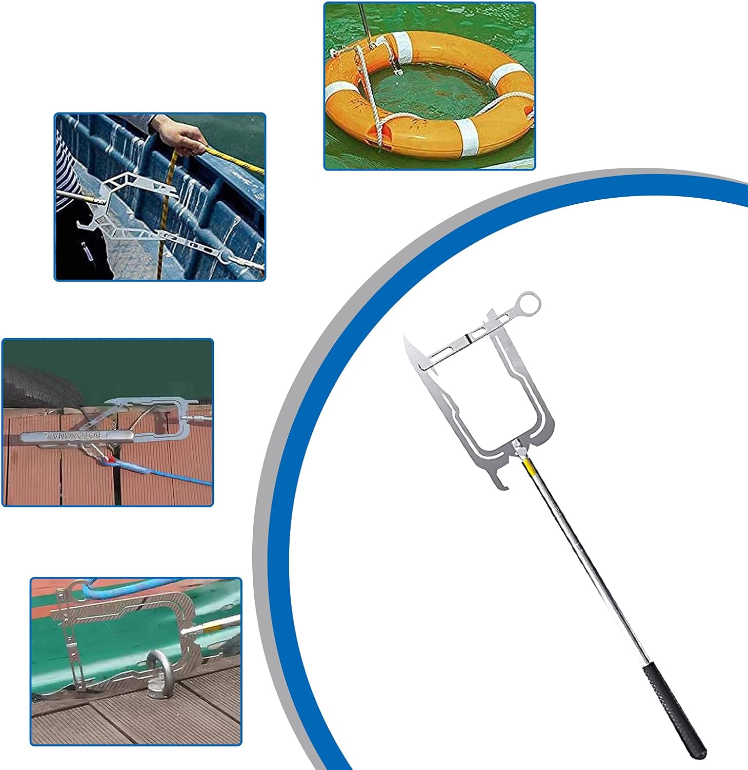 EUNEWR Boat Hooks Easy Longdistance Threader,Telescopic Boat Hooks for