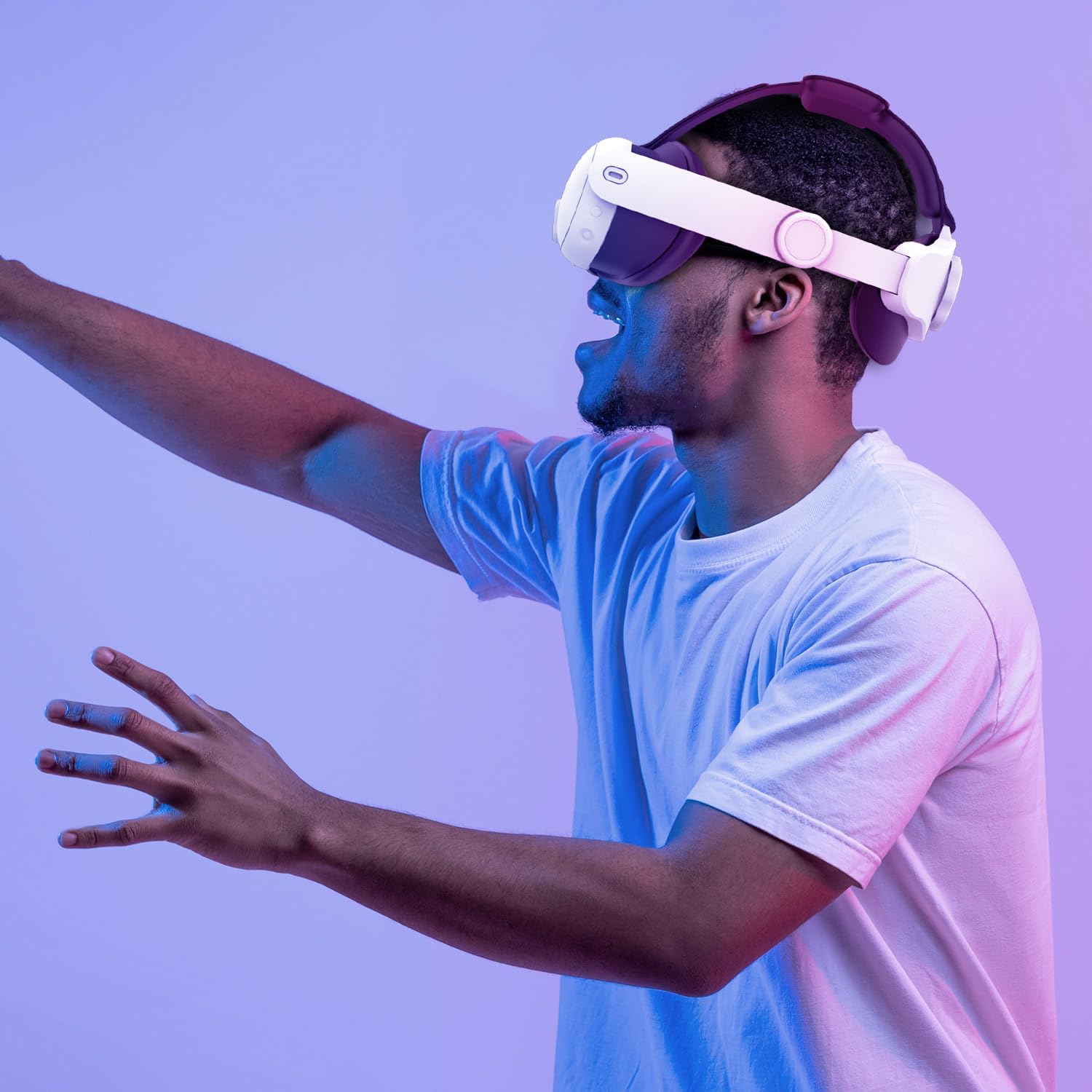 Cinghia per la testa per Oculus Quest 3, cinghia di ricambio regolabile Elite, comfort migliorato, accessori VR senza pressione sul viso, regolabile e leggero