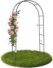 Bituxx Rosenbogen Metall Rankbogen Gartenbogen Torbogen Rundbogen Rankhilfe Garten Rankgitter 240cm