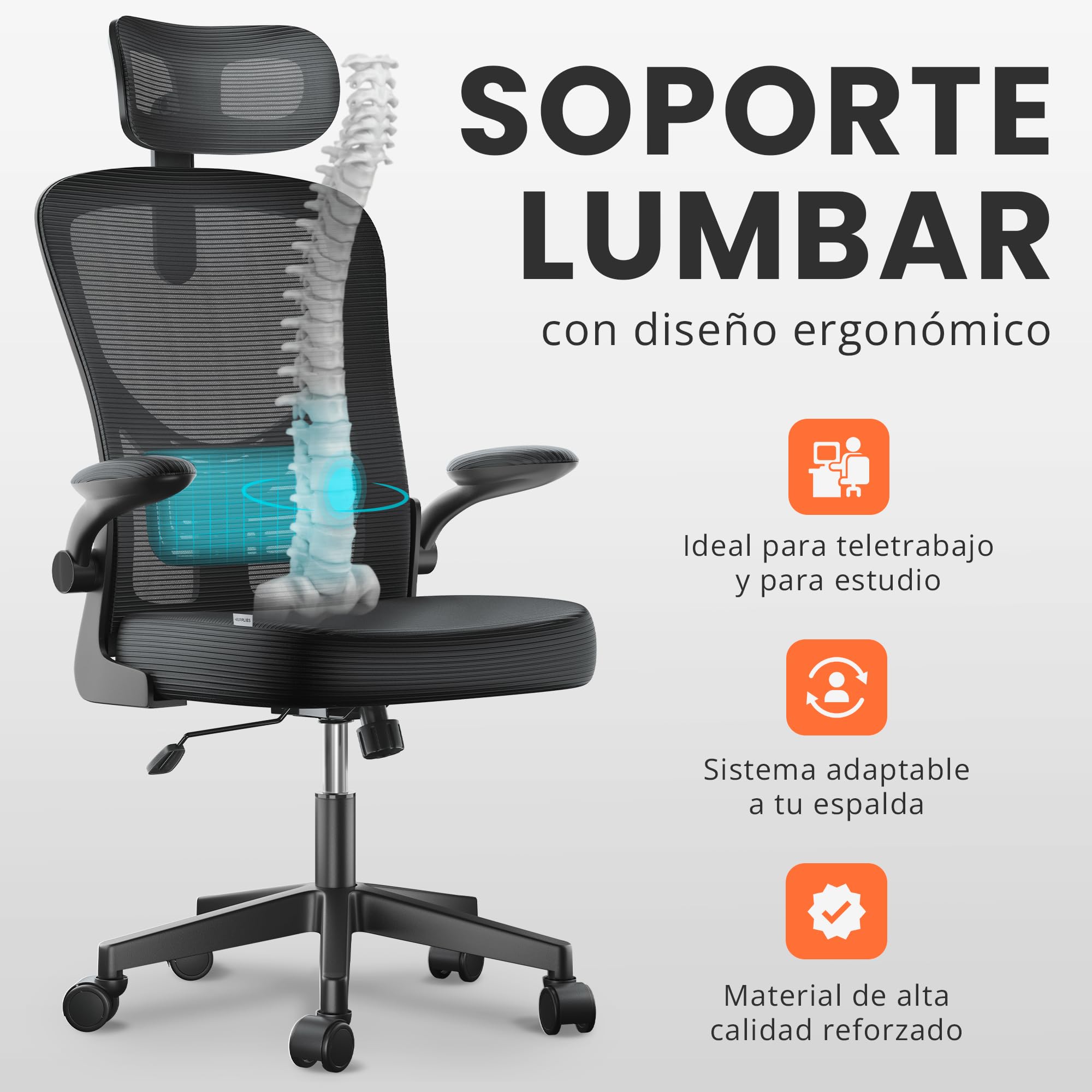 JUPPLIES Silla Escritorio Ergonómica