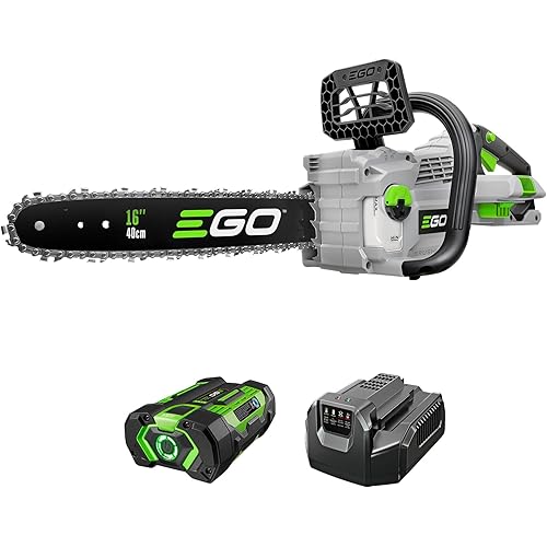EGO POWER+ Chain Saw, 16” Battery Powered Chainsaw, Electric Cordless, Includes 56V 2.5Ah Battery and Charger – CS1611