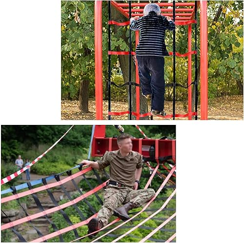 Miniatura 6 de Red de escalada para niños, red de escalada para exteriores, escalera de seguridad, red de poliéster ninja, escalera de cuerda de carga ninja,