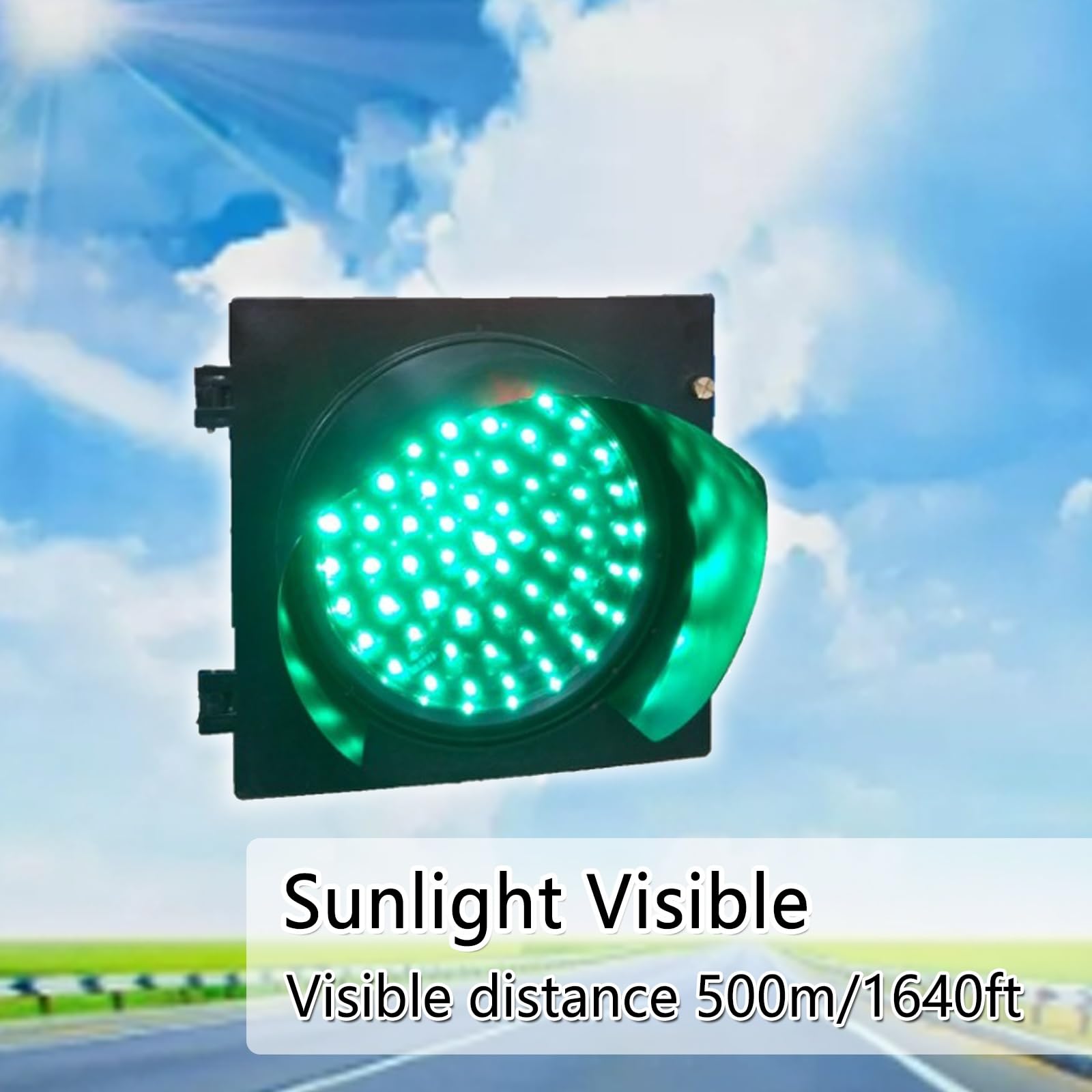 Sygnalizacja świetlna LED, światło drogowe LED, wodoodporny wskaźnik wyłączenia do użytku zewnętrznego, 200 mm (8 cali), żółte, 220 V AC, idealne do stref ładowania, drzwi odpadów