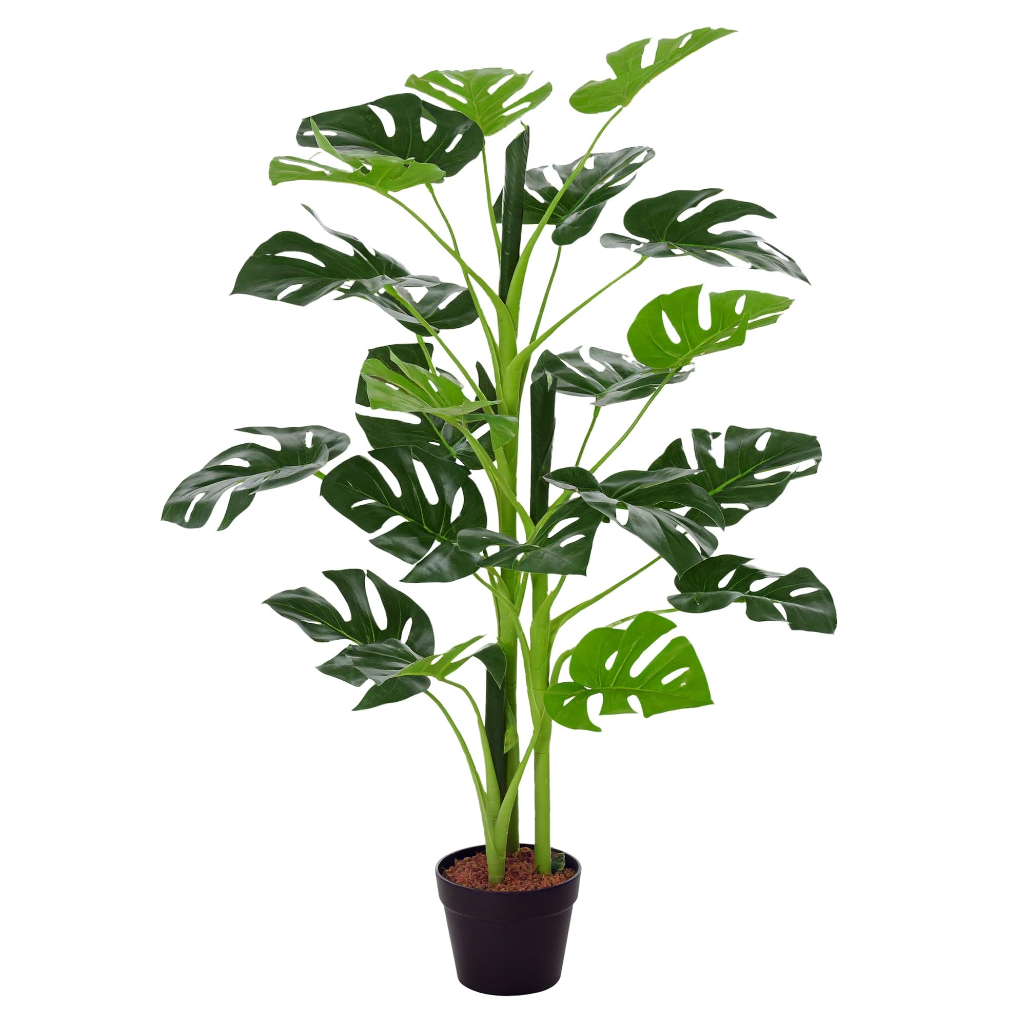 Outsunny Plante Artificielle Modèle Monstera 21 Feuilles Ø16 x 100H cm