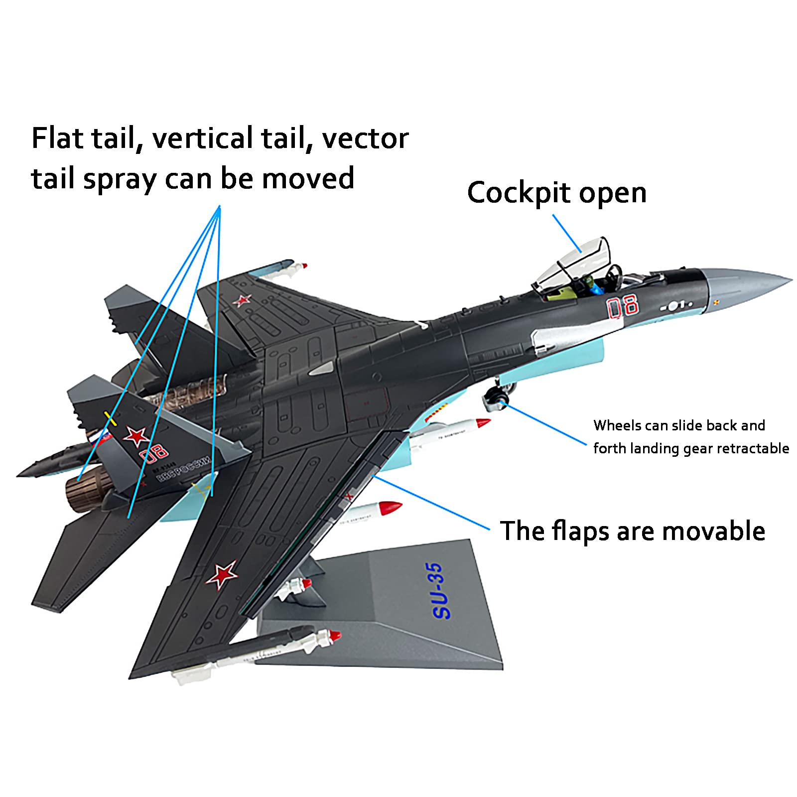 Amazon.co.jp: 1/48スケールダイキャストモデルプレーンSU-35戦闘