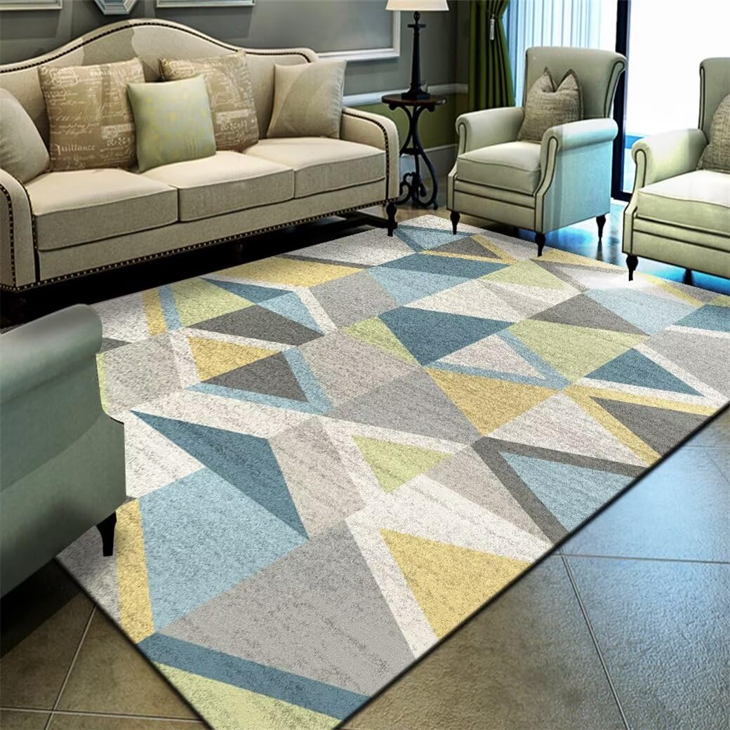 Tapis chambre ado garçon fille bleu moderne tapis bureau sol