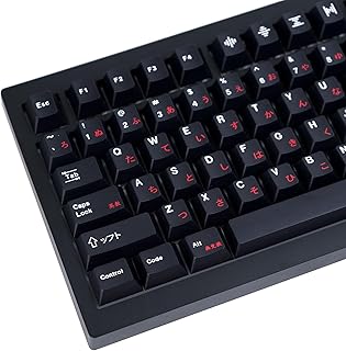 GEKUCAP 129 Keys, Minimalist Black and Red Japanese Keycaps Cherry Profile PBT Dye Sublimation Keycaps Fit for 61/64/68/84/87/96/98 Cherry Mx Switches ISO ANSI Layout Mechanical Keyboard