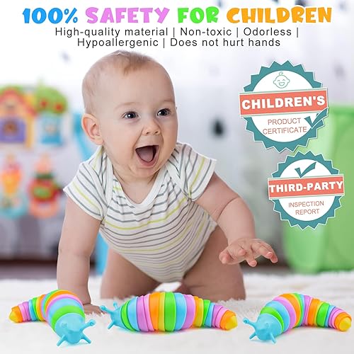 Miniatura 2 de Cevioce Juguetes sensoriales para ansiedad de babosas, juguetes para adultos y niños, recuerdos de fiesta, 1 unidad de juguetes sensoriales para