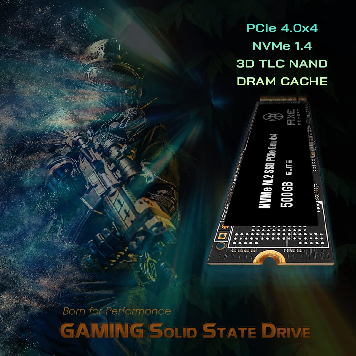 Amazon | AXE MEMORY ELITE 内蔵SSD 500GB Gen4 PCIe NVMe M.2 2280