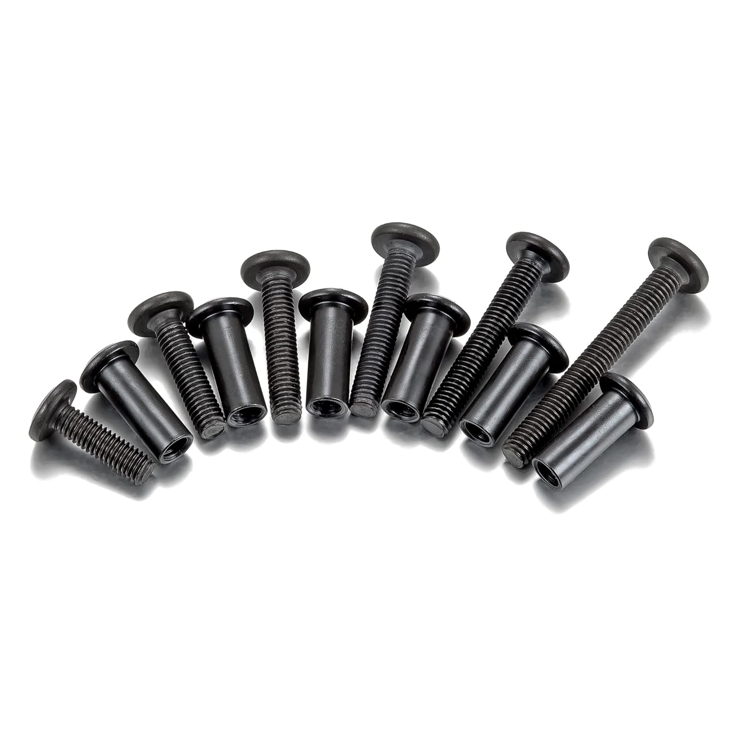100 Sets M6 Hex Drive Metric Set Screws Assortment Kit - Black Alloy Steel Nut and Bolt Organizer for Pocket Knife Screws Repair Kit, Machine Screw Assortment Kit (M6 Set)