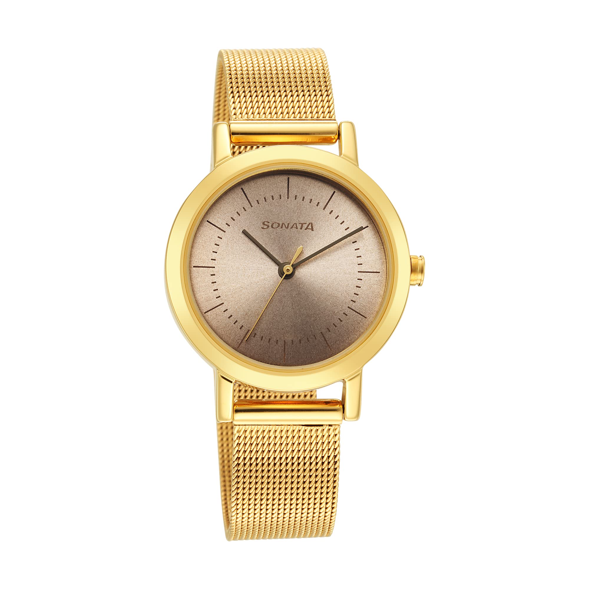 Sonata Essentials Beige Dial Stainless Steel Strap Watch for Women-NS8174YM02 (B0BLH4GTY6) Amazon Price History, Amazon Price Tracker