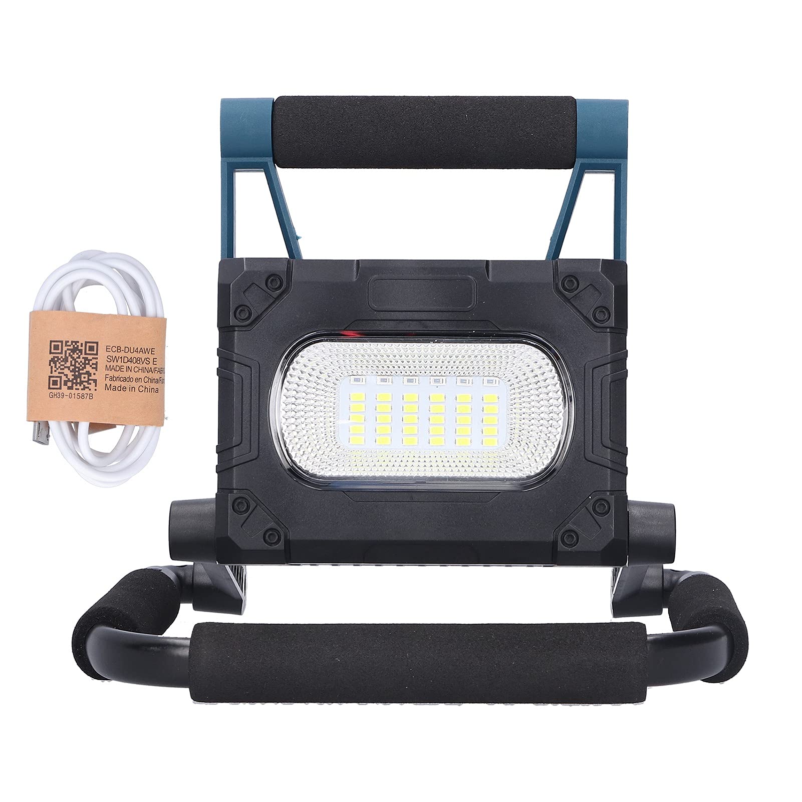 ADITAM Lampe de Travail 30W 36LED Lampe de Camping d'urgence magnétique Portable Solaire Charge USB Projecteur Multifonctionnel Double The Comfort