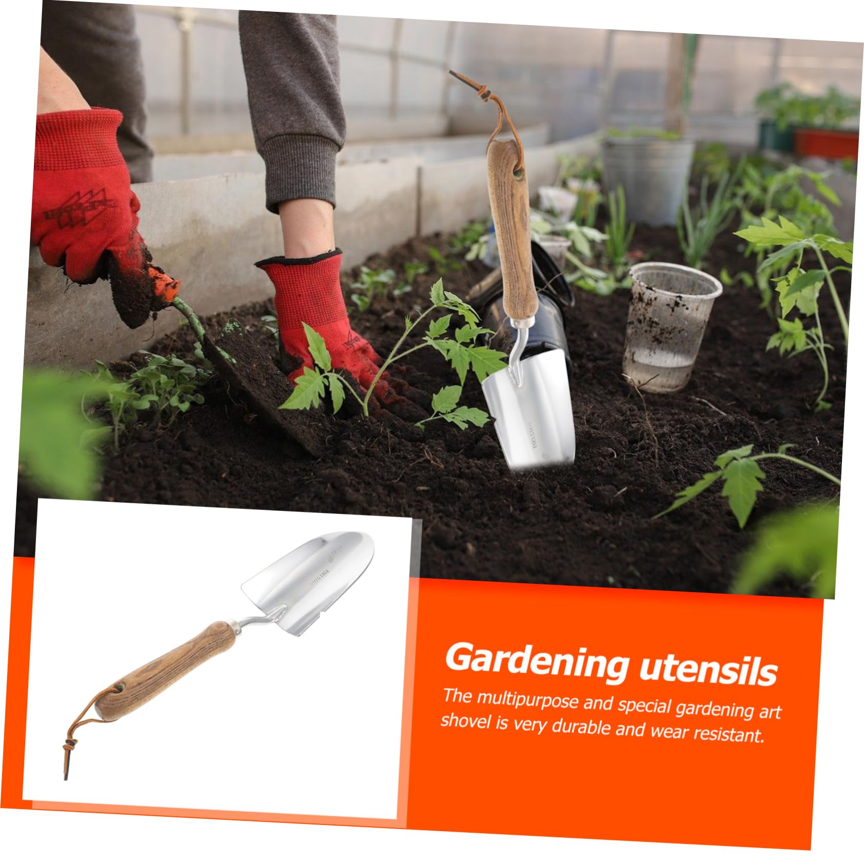 2 Stück Gartenschaufel Gartenhandwerkzeuge Gartengeräte Anlage Gartengerät Pflanzen Gartenwerkzeug Gartenspaten Handwerkzeuge Für Gartenarbeit Gartenkellen Rostfreier