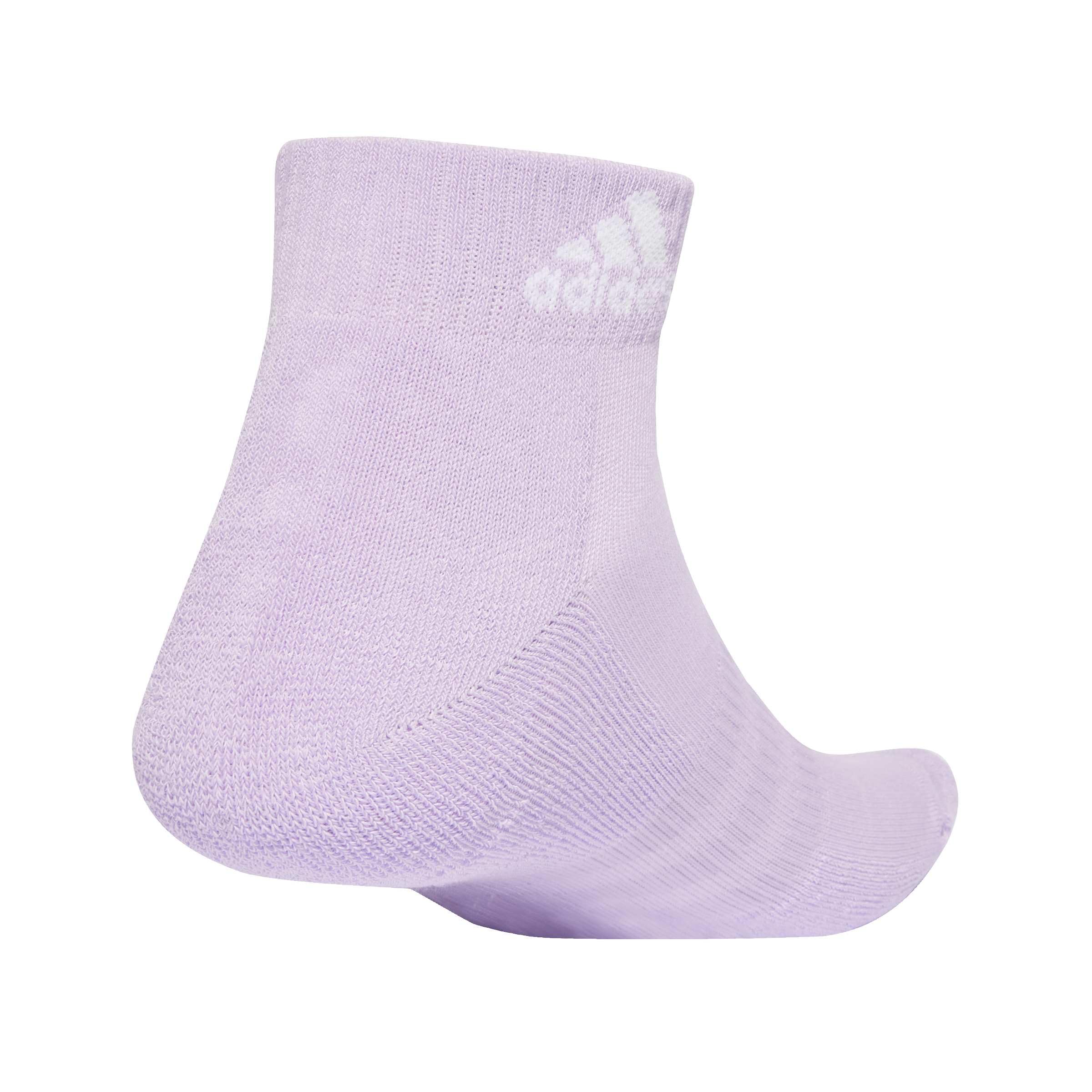 adidas Unisex Kids Cushioned Sportswear Ankle Socks 3 Pairs, Black/White, 6-7 Years - Image 2 thumbnail