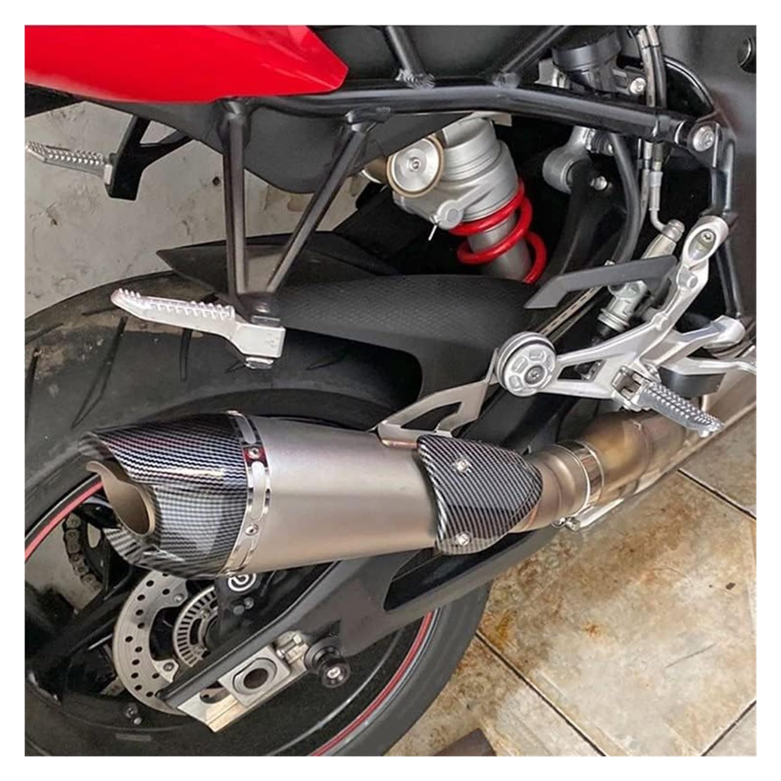 per BMW S1000RR 2019-2022 Silenziatore di Scarico per Moto Escape con Scudo Termico E Db Killer Diametro Tubo Slip Silenziatore Scarico Tubo