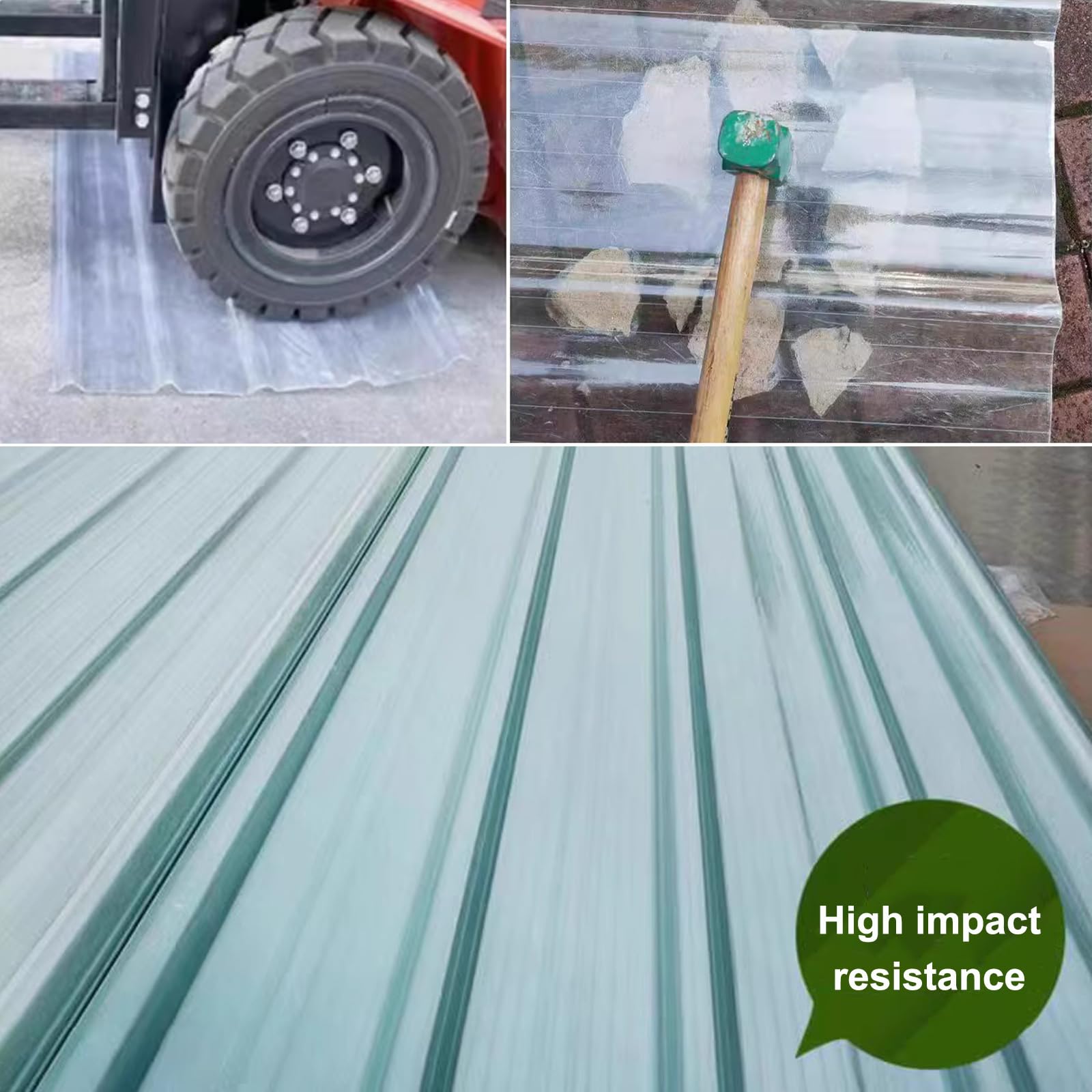 Pannelli da Tetto Trasparente,Lastra di Copertura in Fibra di Vetro,Isolante Lamiere Ondulate da 2mm,per Sostituzione o l'Installazione Su Garage,Tettoie,Serre (9 Pcs,0.9x1.25m/35x49in)