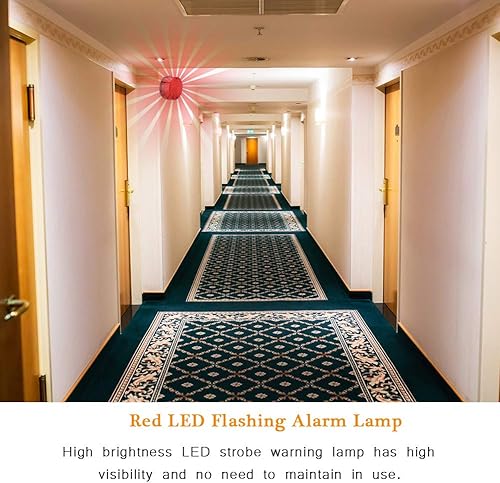 Miniatura 2 de Luz LED intermitente roja de alarma de seguridad, luz estroboscópica de advertencia de señal intermitente, parpadea continua y rápidamente, mejor