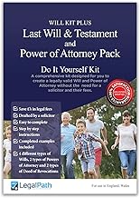 LegalPath Will Writing Kit & Last Will and Testament Kit 2025-26 UK. Drafted by a Solicitor. Quick & Simple to Complete with Comprehensive Guide & Examples