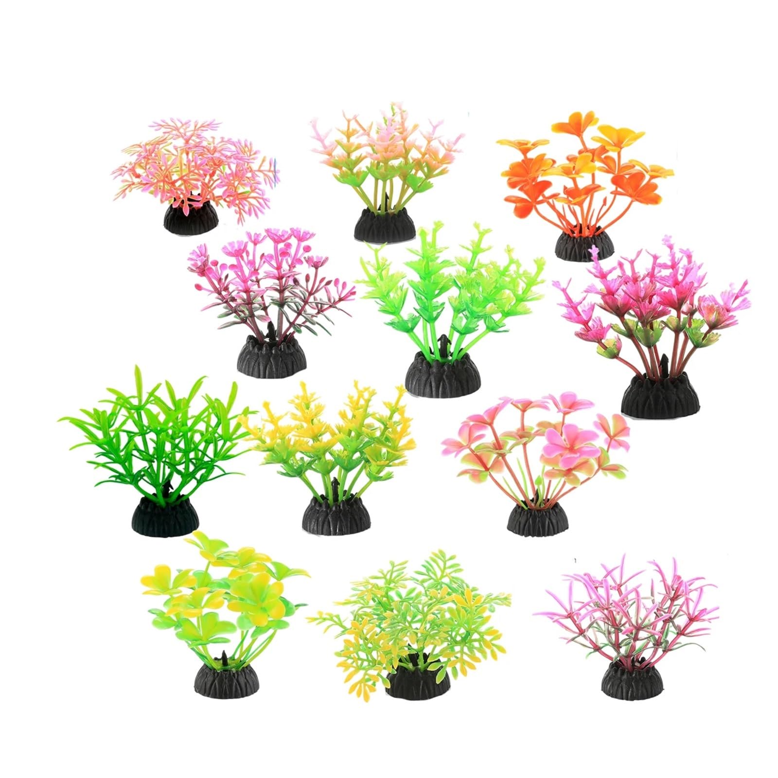 JTKSSCS Aquarium Plants 12pcs Artificial Underwater Plants Aquarium Fish Tank Seaweed Decoration(12pcs style 4)