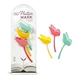 Genuine Fred FLUTTERMARKS Butterfly Bookmarks – Set of 3 Soft Silicone Page Markers – Vibrant and Flexible Bookmarks for Readers and Book Lovers