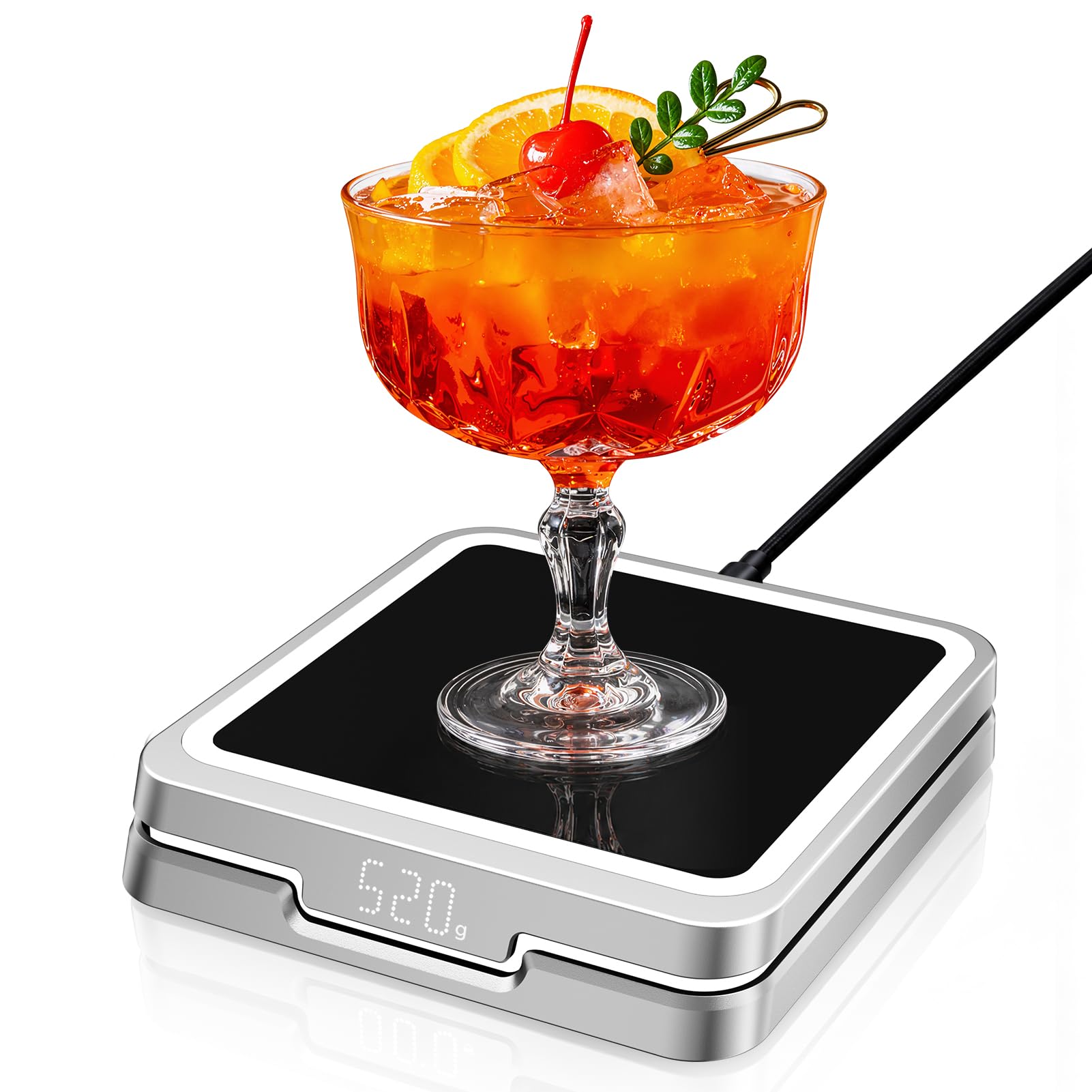 KAVAZ Smart Cocktail Set mit App-Steuerung-LED-Ausgießhilfe für perfekte Cocktails,Getränkemix-Assistent für die Hausbar,über 3000 Rezepte,Geschenk für Männer,Vater, Ehemann