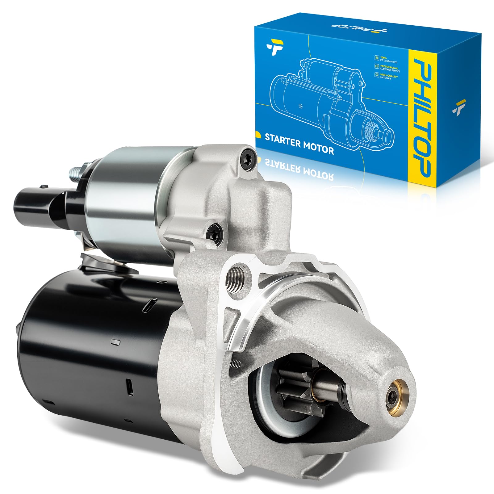 PHILTOP 17975N New Starter Compatible with Audi 2005-2006 A4 1.8/2.0L