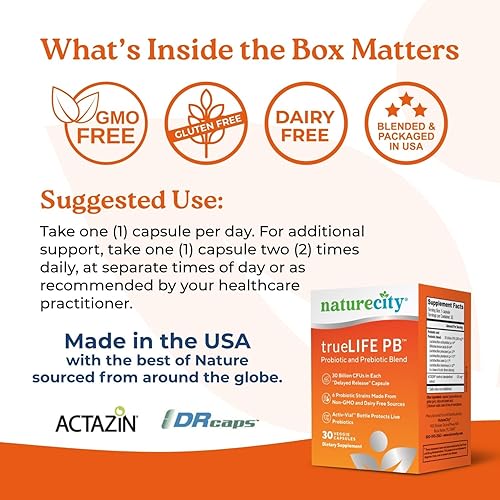 Miniatura 7 de True-Life-PB Mezcla probiótica y prebiótica estable en estantes sin lácteos para hombres y mujeres