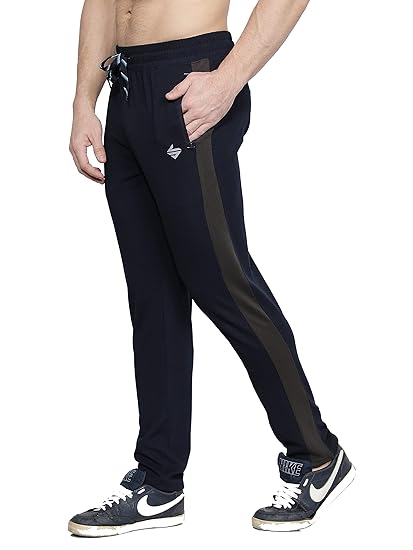 Men's Gym & Sports Trackpant with Two Zipper Pockets.