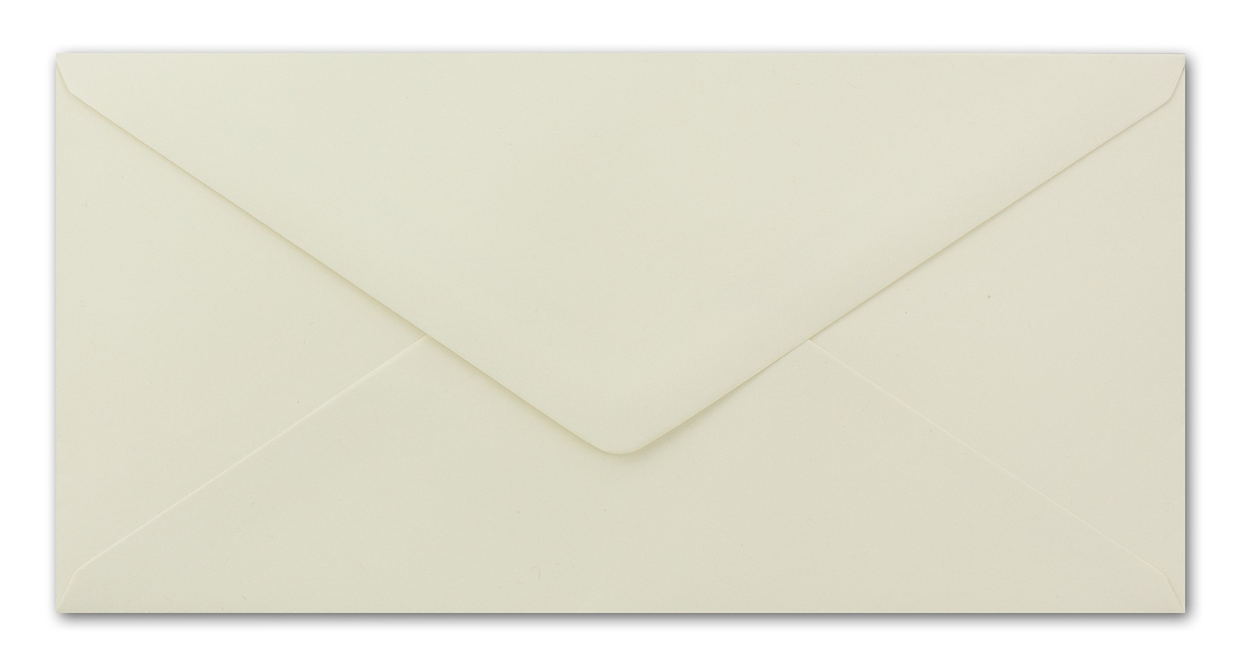 200 x buste DIN lunghe - bianco naturale con fodera in carta di seta bianca - 11 x 22 cm - 120 g/m² - ideali per inviti, biglietti di Natale, cartoline di auguri