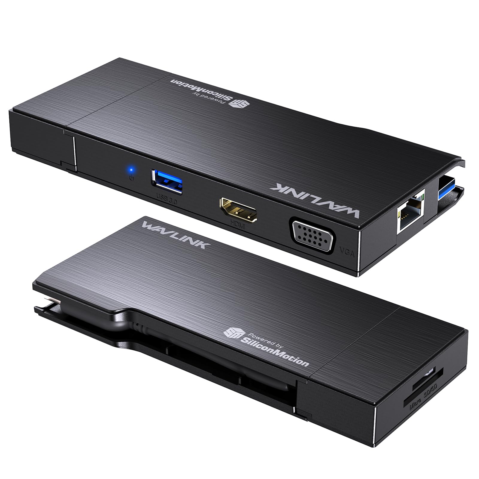 Wavlink USB3.0 Travel Mini Dock, 9-in-1 Portable Travel Laptop Dock, Multiport Adapter with 4K HDMI and 1080P VGA, 2x5Gbps USB3.0, Detachable SD/TF Card Reader, RJ45, for Mac/Windows/Android/Chrome (B0CZ6FGMSP) Amazon Price History, Amazon Price Tracker