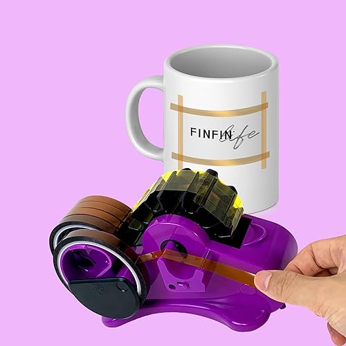 Miniatura 9 de Dispensador de cinta térmica para sublimación FINFINLIFE - Juego de rollos múltiples morado, piezas precortadas de 4'' para transferencia térmica y