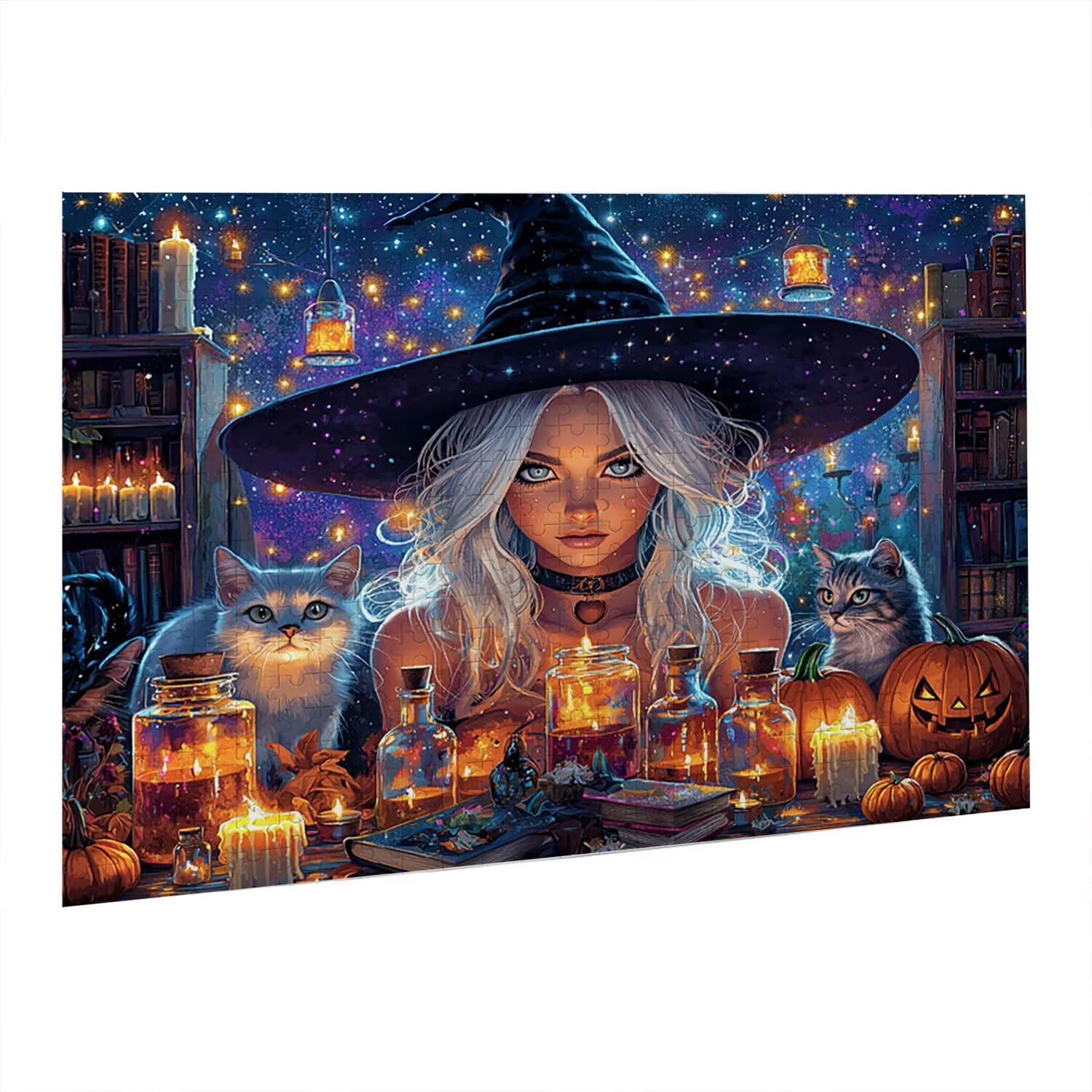 Jigsaw Puzzle, 4000 Pezzi Puzzle Classici, La Strega Puzzle Rilassamento Intelligence, Mpossibile Difficile Puzzle Impegnativo per Adulti Puzzle Gioco Familiare, Regalo per Amore Halloween fr0-460