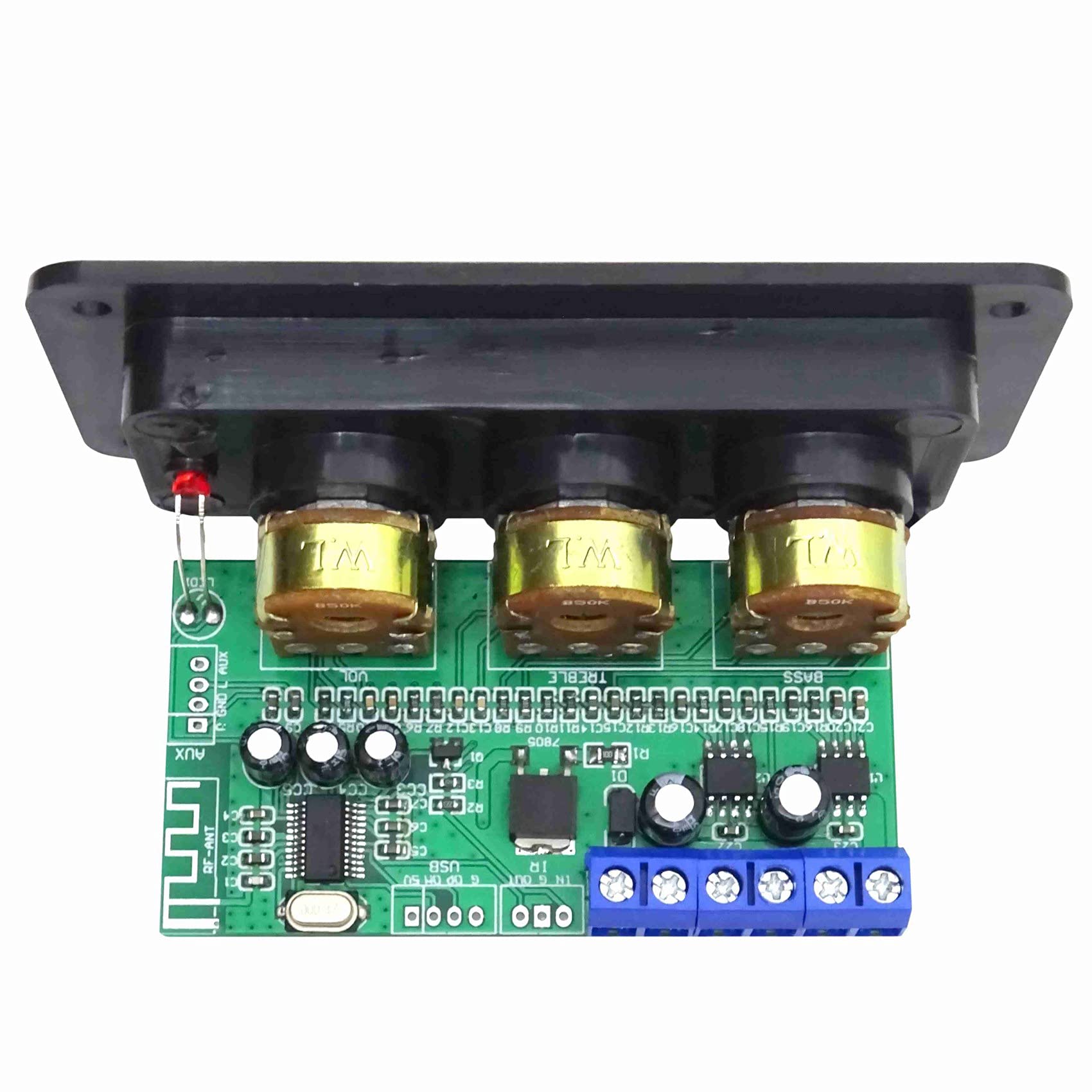 10X Carte Audio de Puissance D'Amplificateur Bluetooth 20Wx2 Amplificateurs Sonores D'Ampli Stéréo AUX U Décodeur