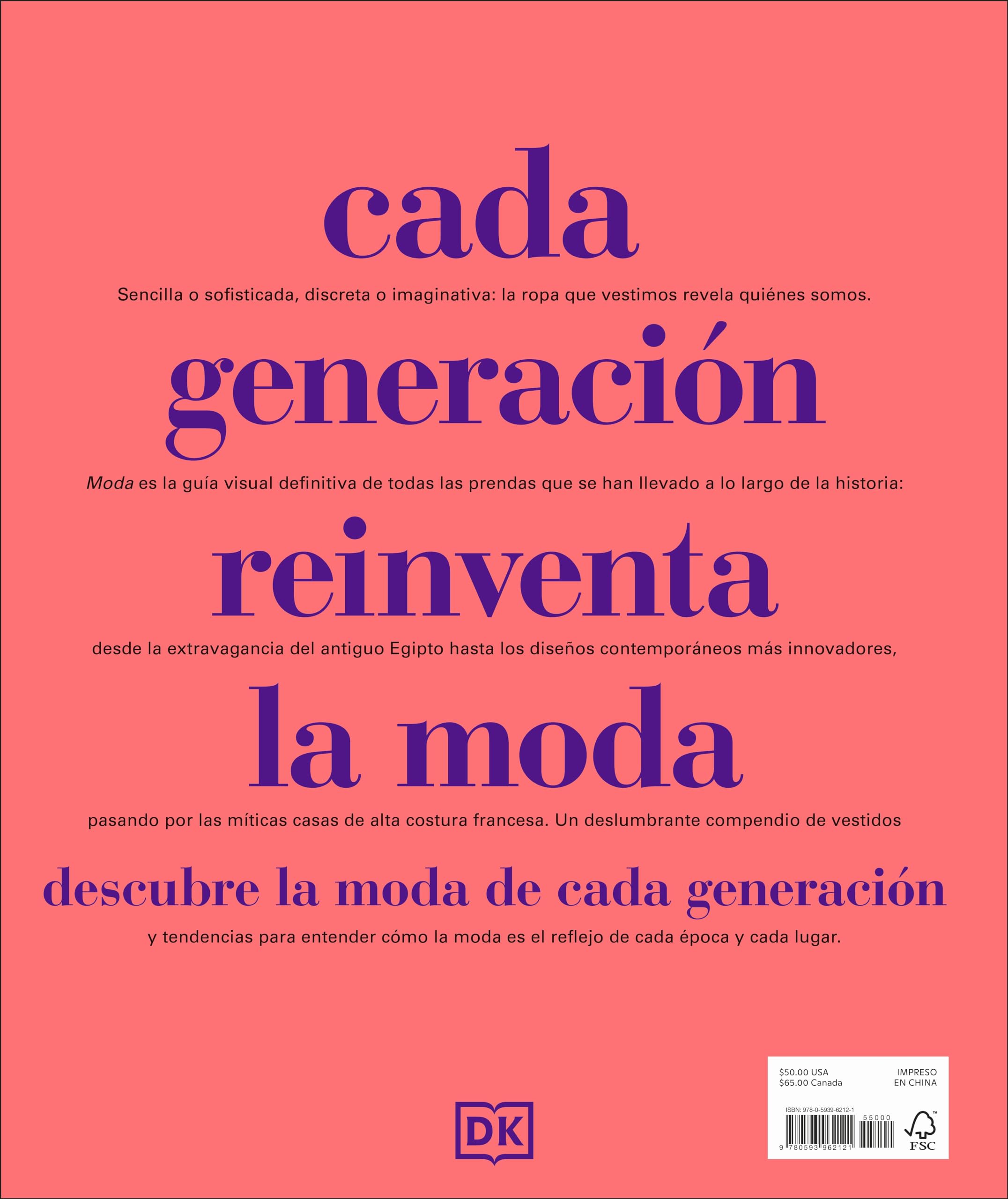 Moda/ Fashion: La historia visual definitva/ The definitive visual history (DK Definitive Cultural Histories)