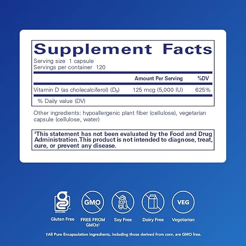 Miniatura 2 de Cápsulas puras - Vitamina D3 5000 5000 IU 1