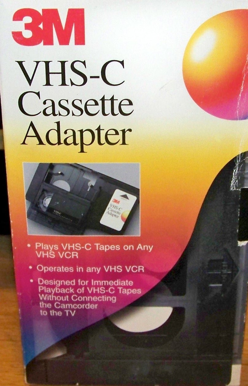 Scotch VHS-C Cassette Adapter To Play VHS C Camcorder Tapes in Any VHS VCR.