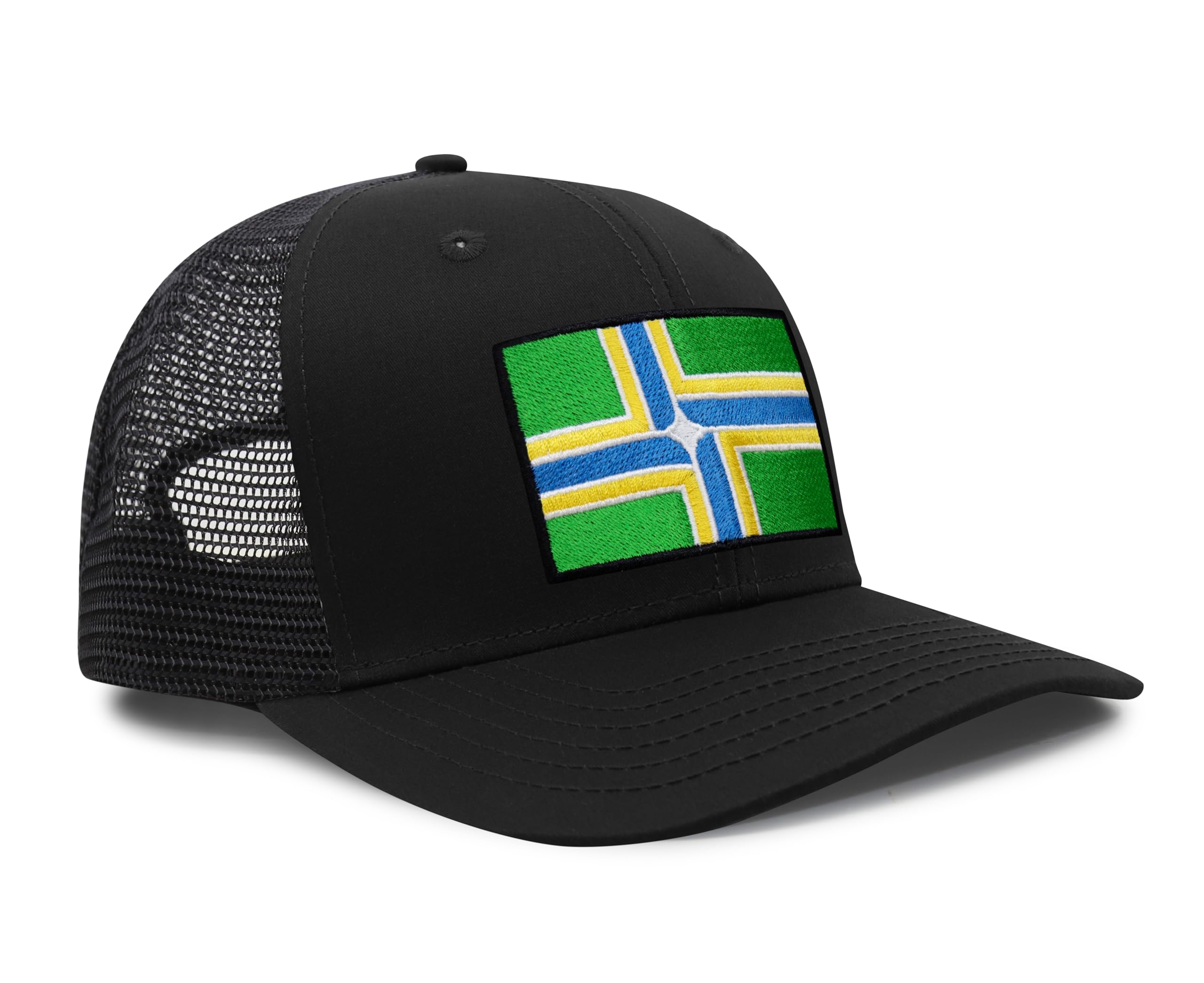 International Tie City Hat for Men and Women, Adjustable Snapback Trucker Baseball Cap with Embroidered Patch